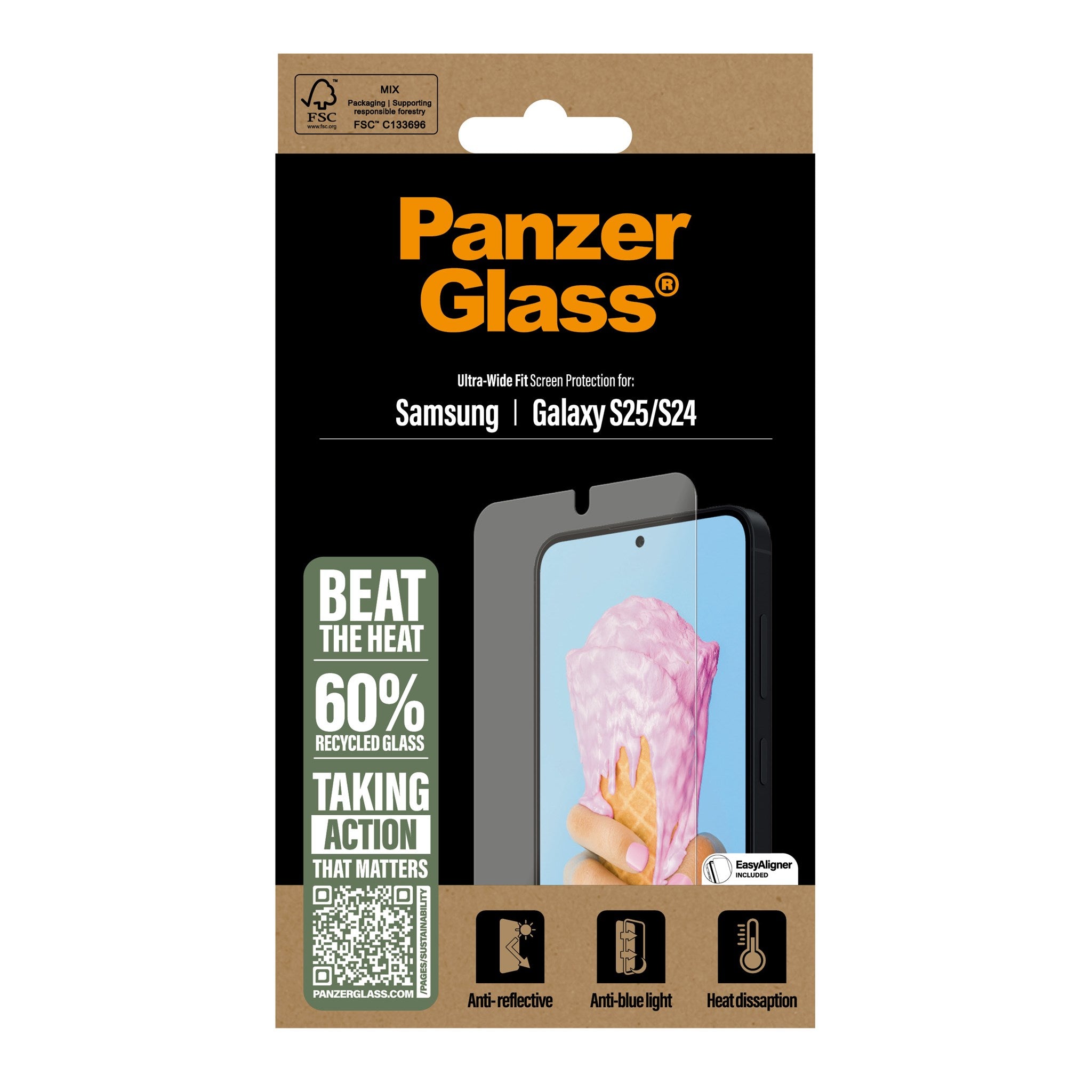 PanzerGlass® All-in-One Displayschutz Samsung Galaxy S25 | S24 | Ultra Wide Fit